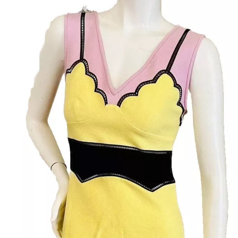 EMILIO PUCCI Color-block Broderie Anglaise-paneled dress size 38IT - Picture 8 of 11